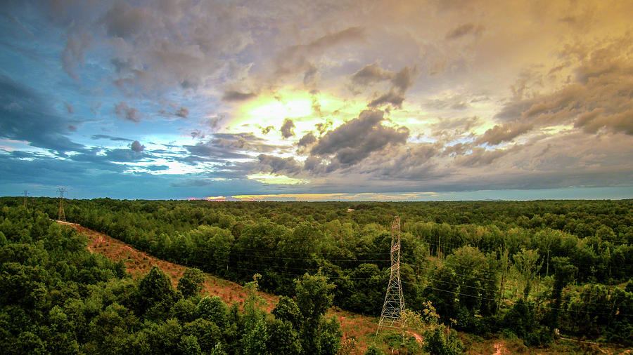Sky And Clouds Sunset Landscape Over York South Carolina #6 Photograph by Alex Grichenko