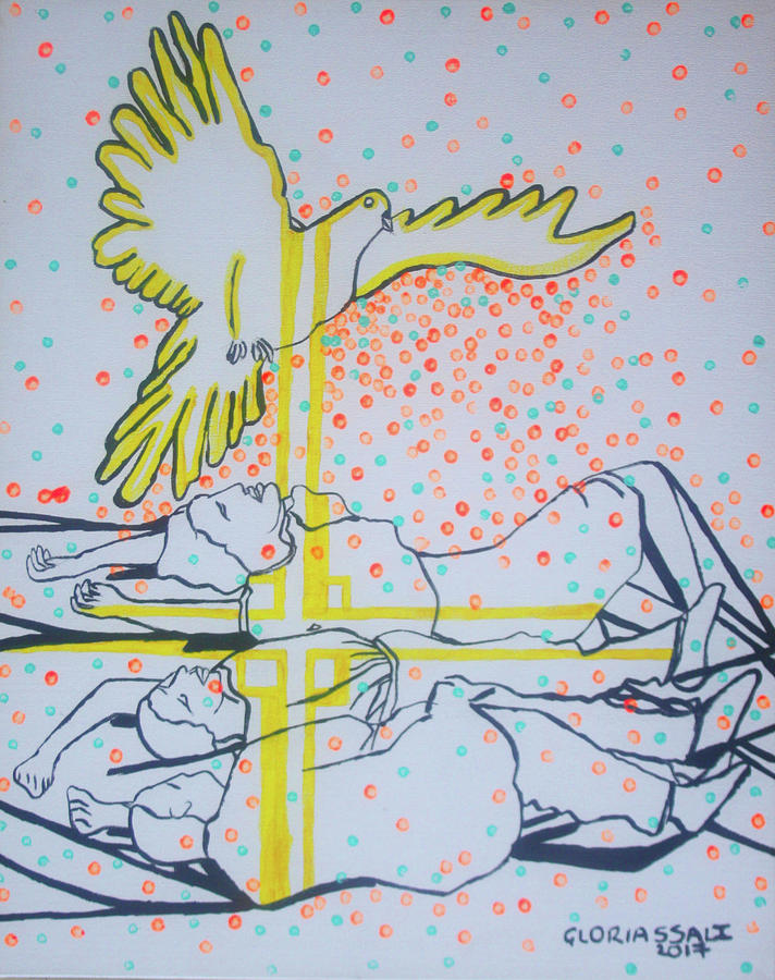 Slain In The Holy Spirit #6 Painting by Gloria Ssali