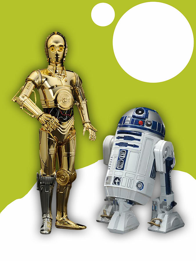 Star Wars Mixed Media - Star Wars C3PO and R2D2 Collection #7 by Marvin Blaine