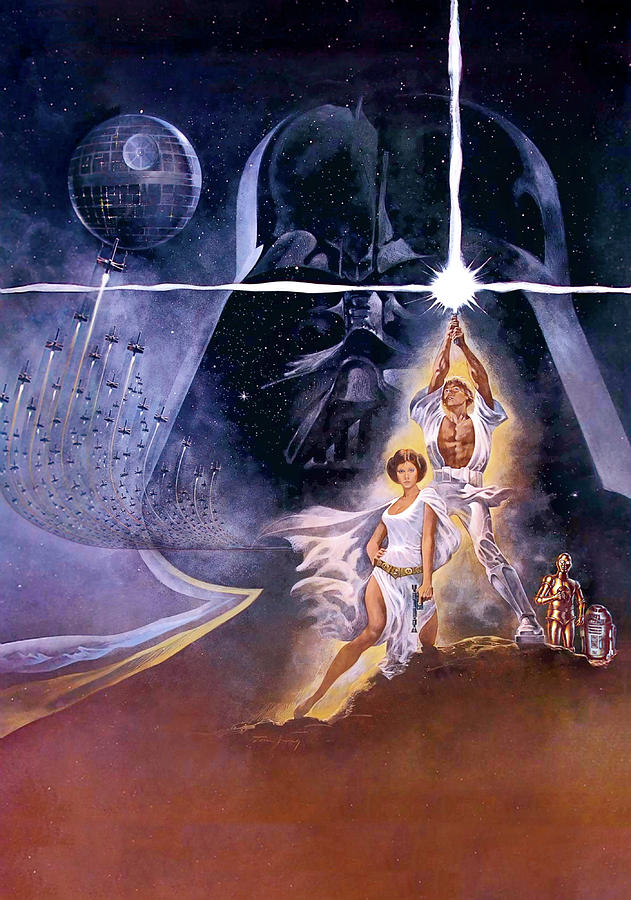 STAR WARS ANEW HOPE PHOTO//PICTURE PRINT ON WOOD FRAMED CANVAS WALL ART DECOR