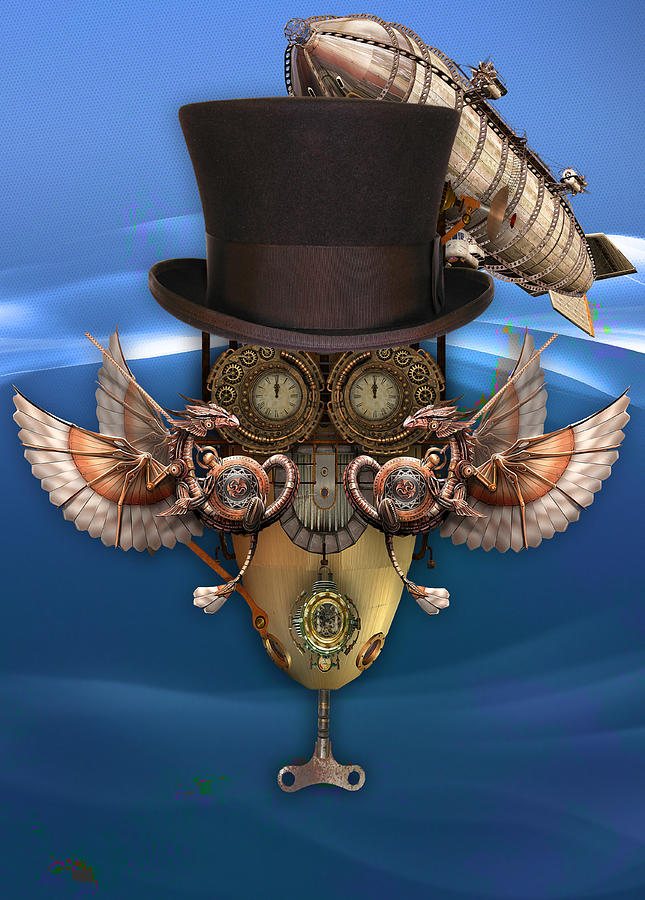 Steampunk Art #6 Mixed Media by Marvin Blaine