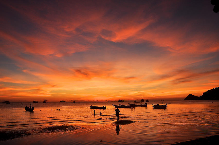 Sunrise On   Koh Tao Island In Thailand Photograph