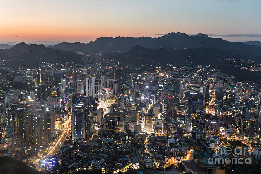 Sunset over Seoul #6 Photograph by Didier Marti