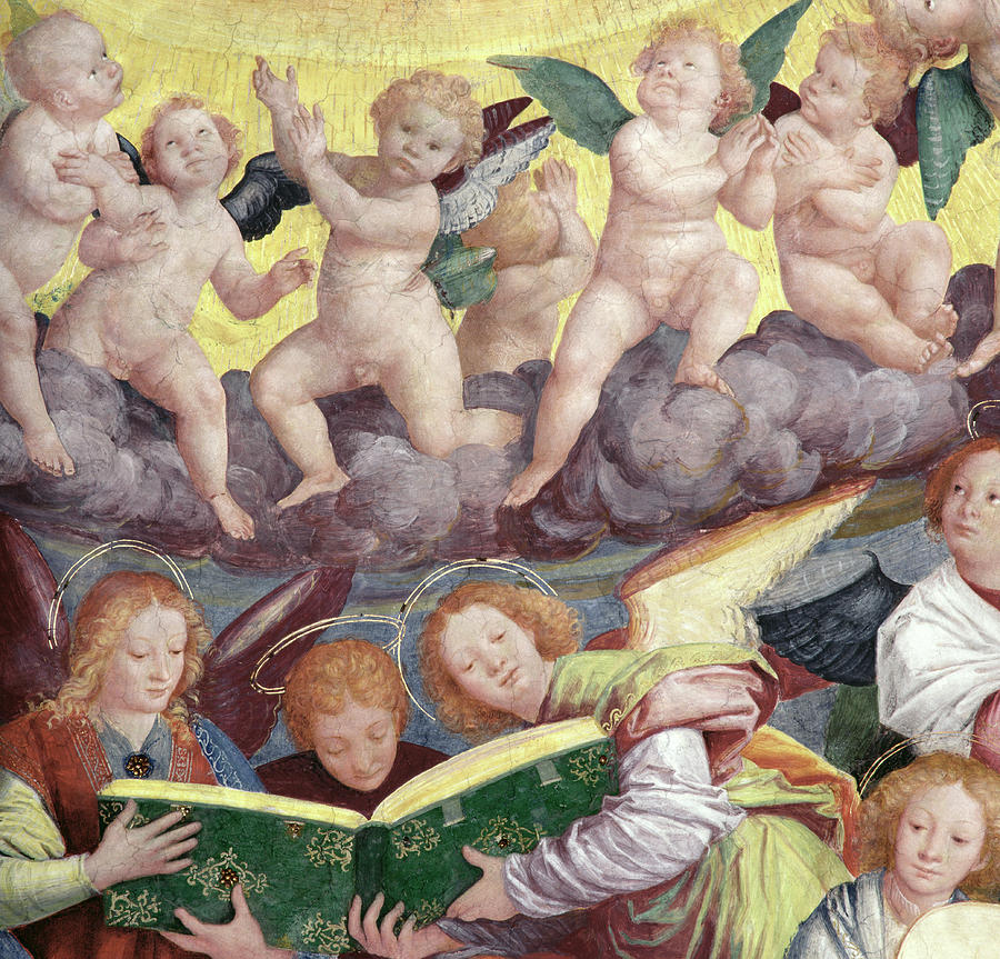 Dome Painting - The Concert Of Angels by Gaudenzio Ferrari Dome Painting - The Concert Of Angels by Gaudenzio Ferrari