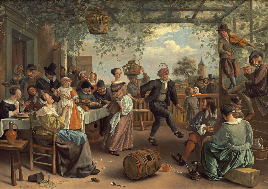 The Dancing Couple #7 Painting by Jan Steen