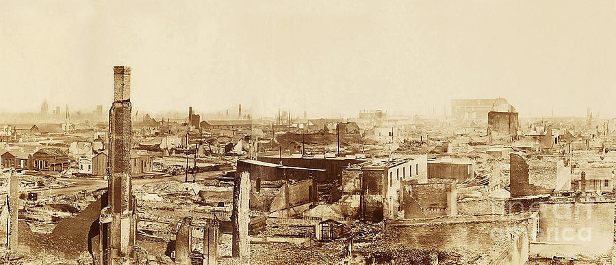 The Great Chicago Fire, 1871 #6 Photograph by Science Source