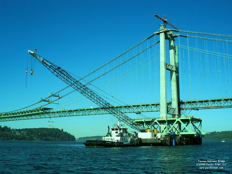 The New Tacoma Narrows Bridge Photograph by Alan Espasandin