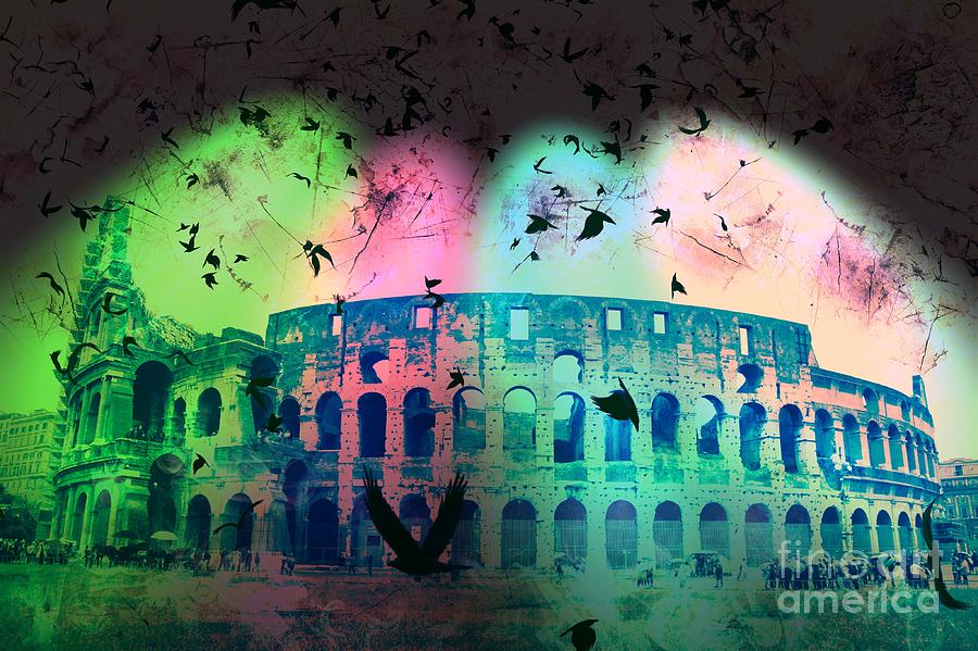 The Roman Colosseum From Afar #6 Digital Art by Marina McLain