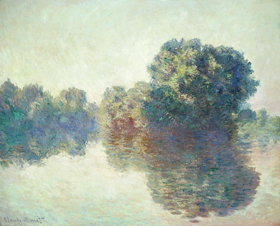 The Seine at Giverny #7 Painting by Claude Monet