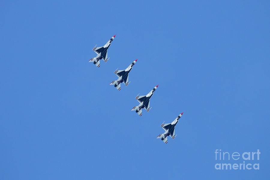 US Air Force Thunderbirds preforming precision aerial maneuvers #6 Photograph by Anthony Totah