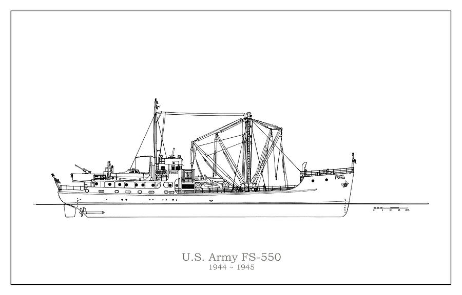 U.S. Coast Guard FS 550 Drawing by StockPhotosArt Com