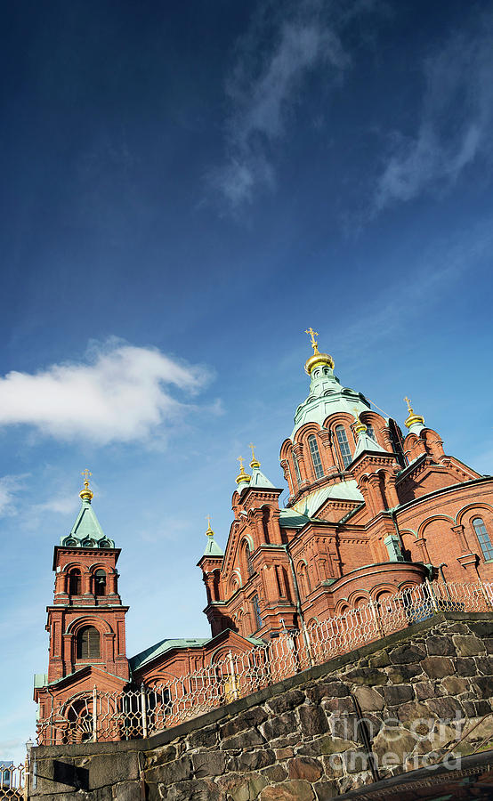 Uspenski orthodox church cathedral famous landmark in helsinki c #6 Photograph by JM Travel Photography