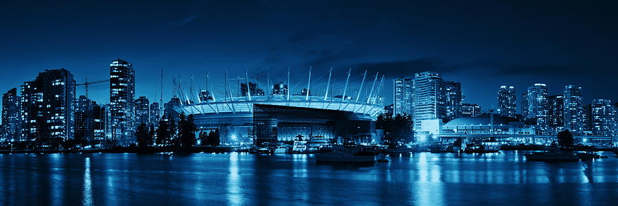 Vancouver at night #6 Photograph by Songquan Deng