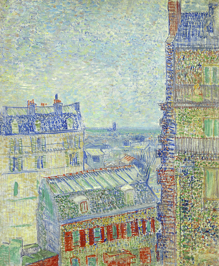 View from Theos apartment #8 Painting by Vincent van Gogh