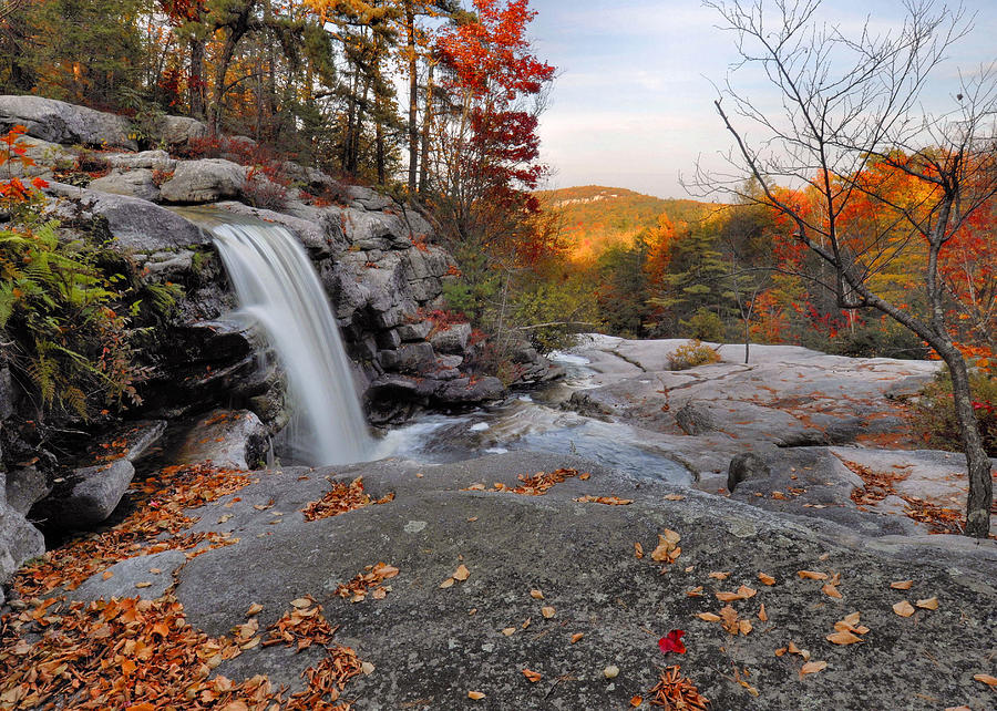 Waterfall In Autumn #4 Photograph by Stephen Vecchiotti