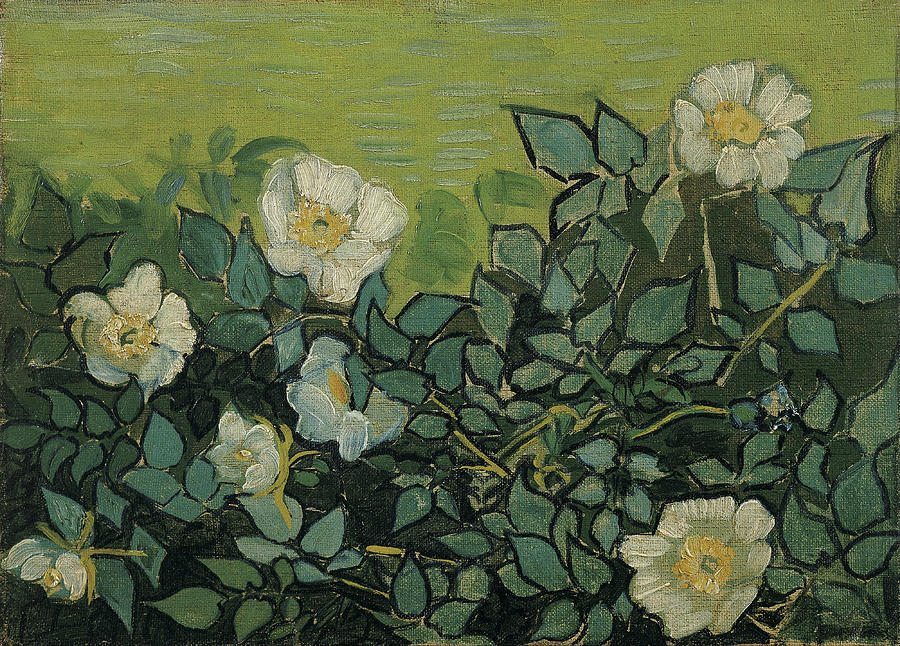 Wild roses #7 Painting by Vincent van Gogh