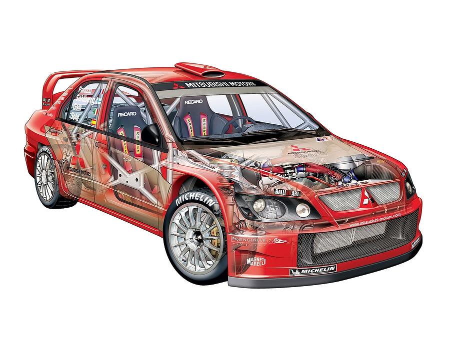 Transportation Digital Art - WRC Racing #6 by Super Lovely