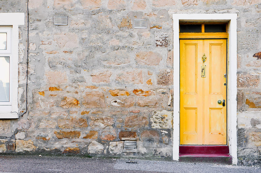Architecture Photograph - Yellow door #6 by Tom Gowanlock