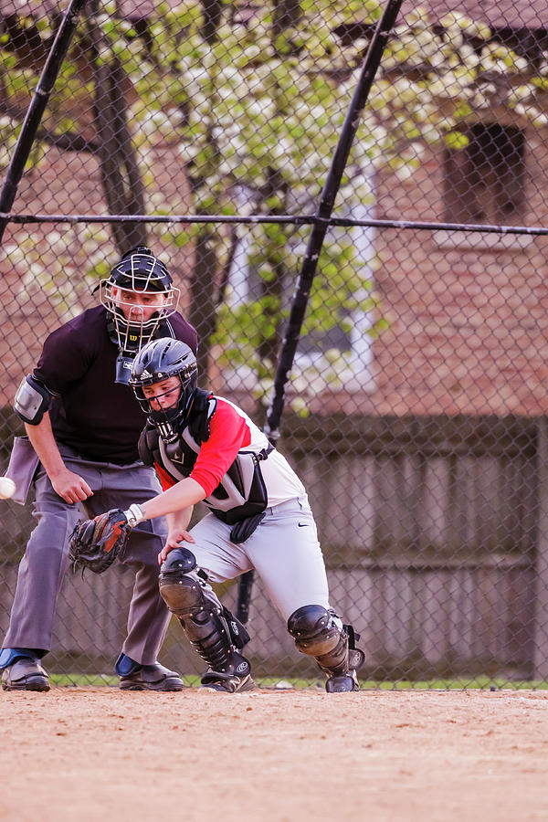 Baseball Photograph - Youth Baseball Match #6 by Peter Lakomy