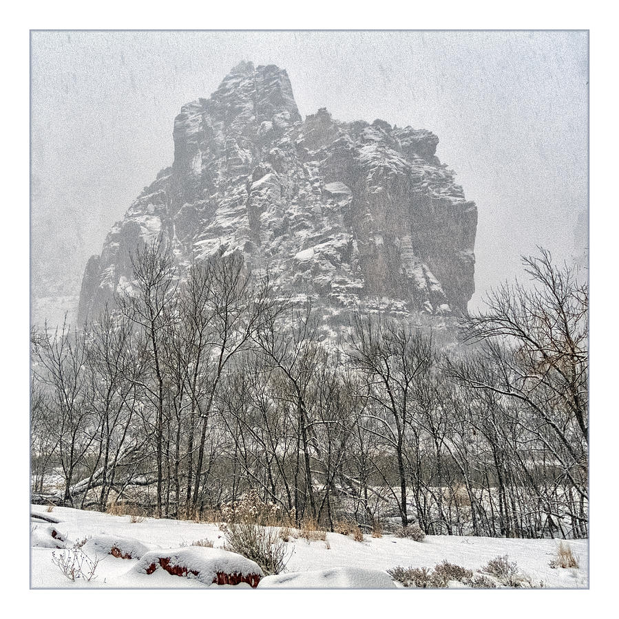 Zion National Park Photograph - Zion Snowstorm #6 by Robert Fawcett