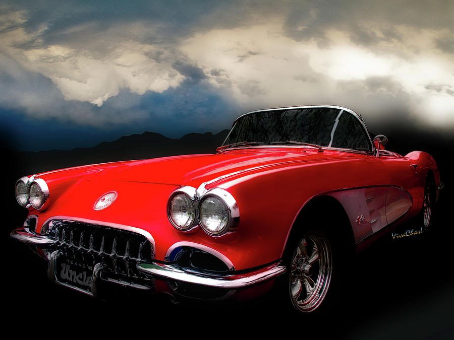 60 Corvette Roadster in Red Photograph by Chas Sinklier