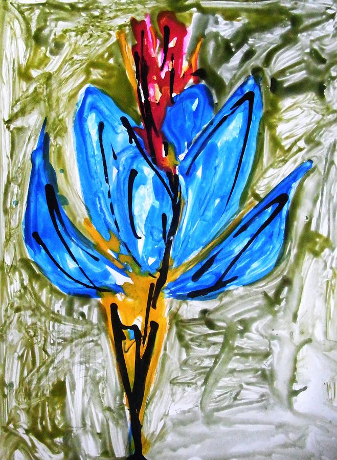 Abstract Painting - Divine Flowers #6055 by Baljit Chadha