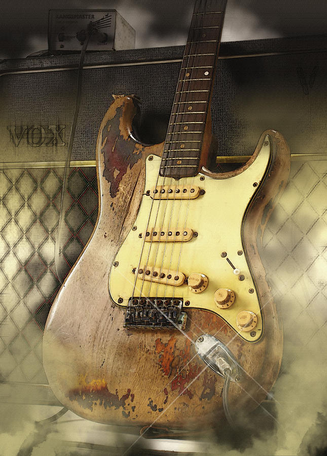 61 Fender Stratocaster Digital Art by Don Kuing
