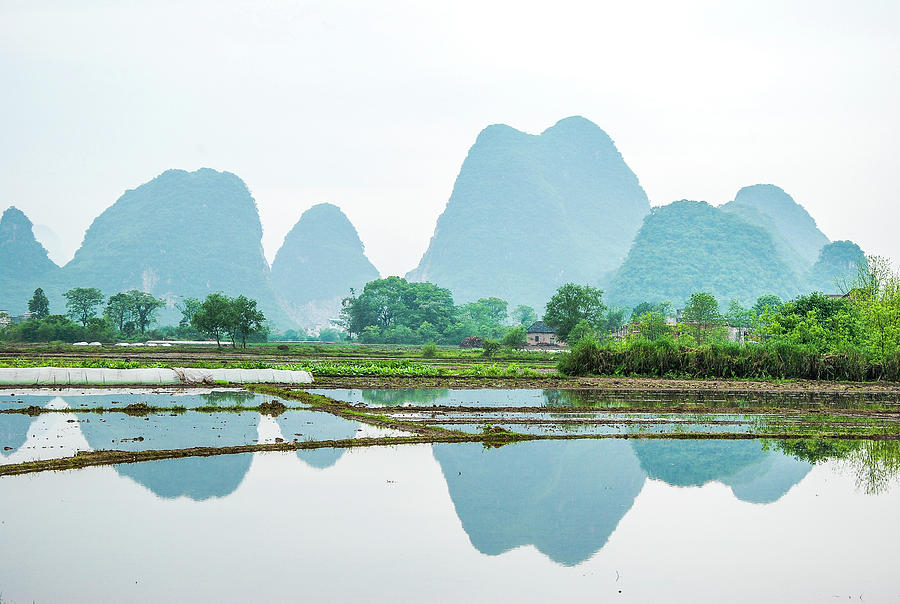 Karst rural scenery in spring #61 Photograph by Carl Ning