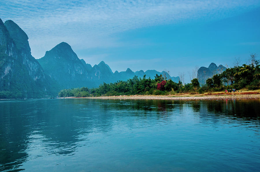 Lijiang River and karst mountains scenery #61 Photograph by Carl Ning