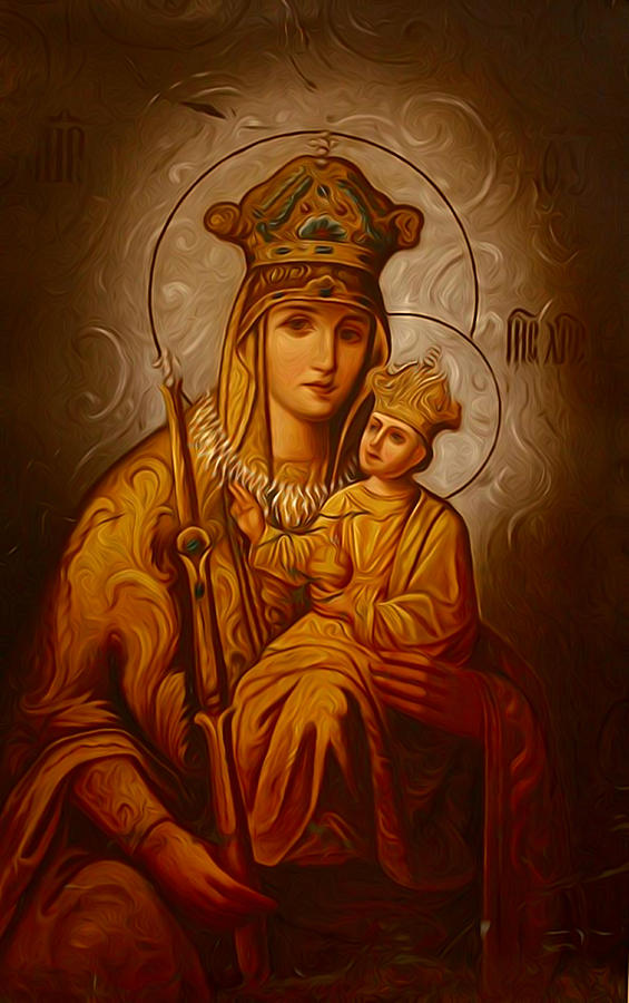 Virgin and Child Religious Art Digital Art by Carol Jackson | Fine Art ...