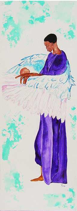 Male Angel Painting - Guardian Angel by TH Gomillion Male Angel Painting - Guardian Angel by TH Gomillion
