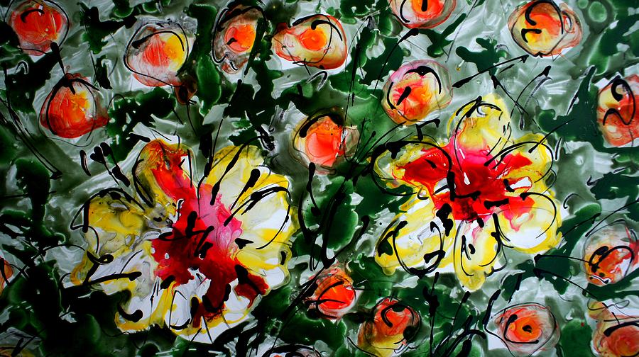 Divine Blooms #63 Painting by Baljit Chadha