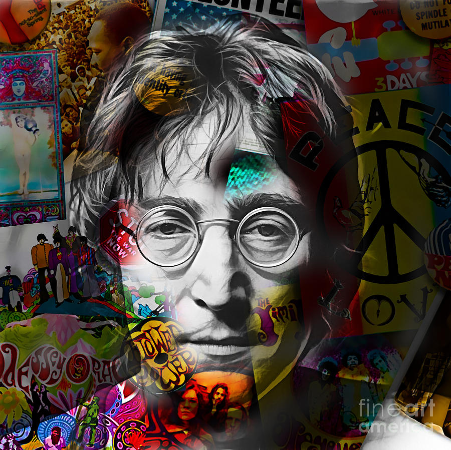 John Lennon Collection Mixed Media by Marvin Blaine - Fine Art America