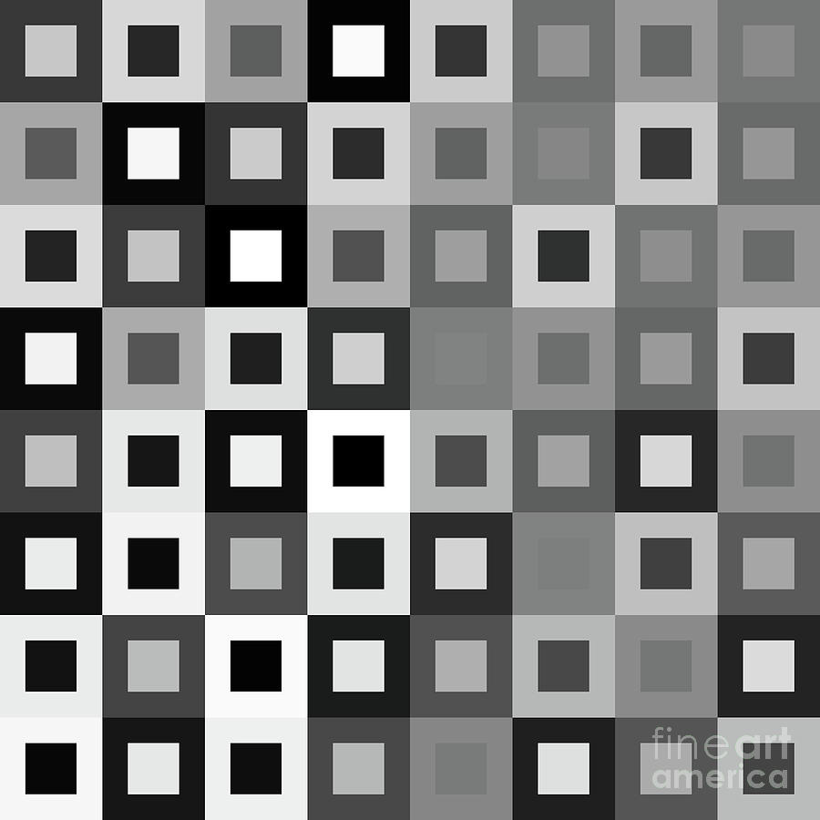 64 Shades of Grey - 1 - Has Small Black Digital Art by Ron Brown