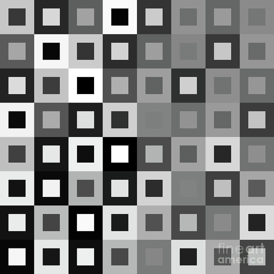 64 Shades of Grey - 1 - Has Small White Digital Art by Ron Brown