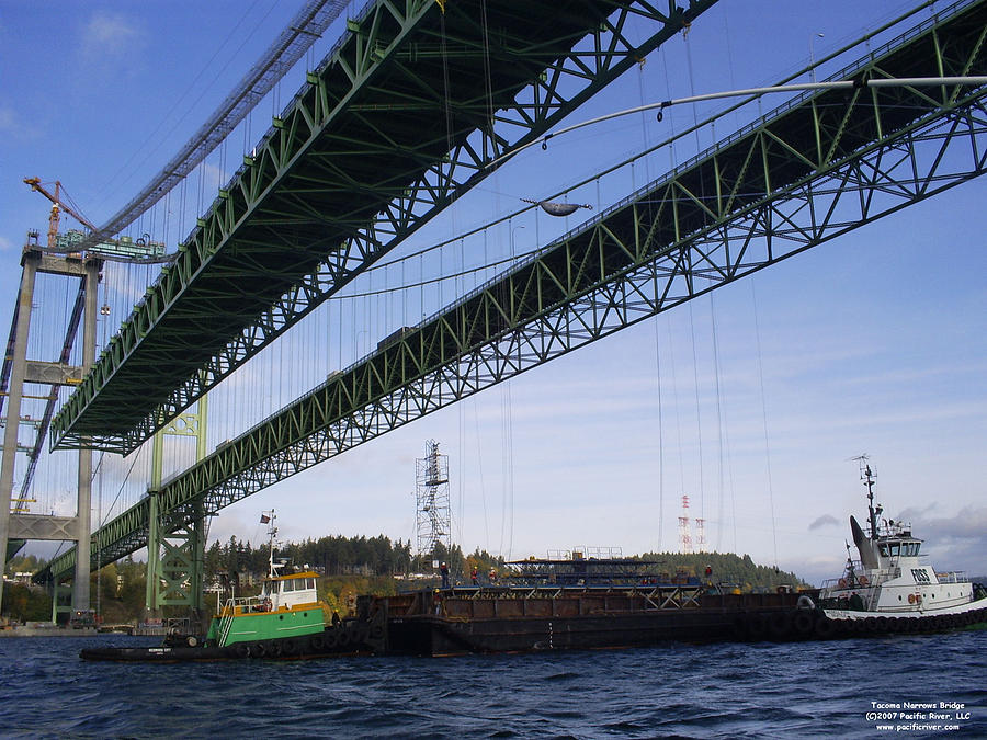 The New Tacoma Narrows Bridge Photograph by Alan Espasandin