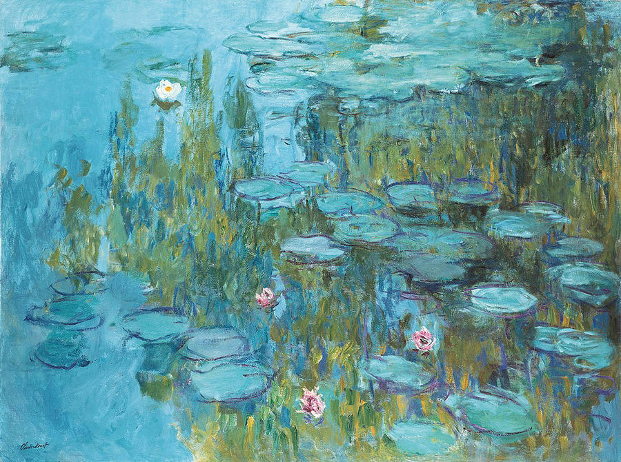 Water Lilies Painting by Claude Monet - Pixels