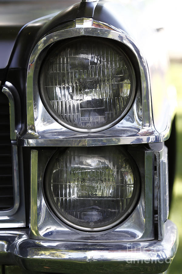 65 Caddy Headlights Photograph by Richard Lynch