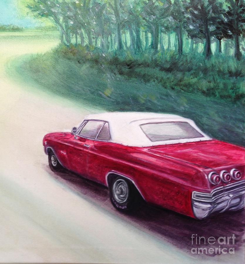 65 Chevy Impala  Painting by Lavender Liu