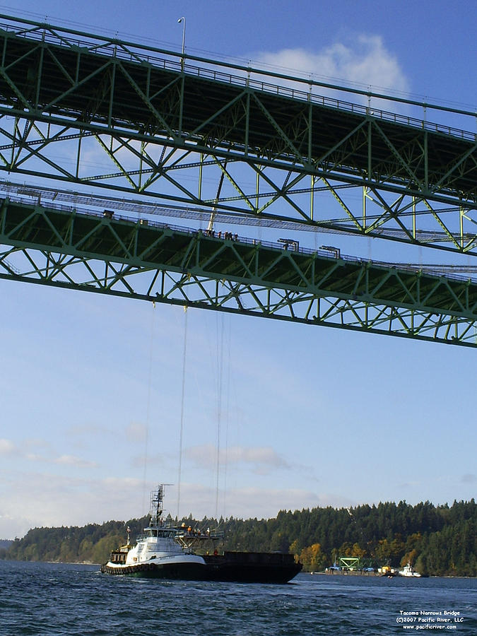 The New Tacoma Narrows Bridge Photograph by Alan Espasandin