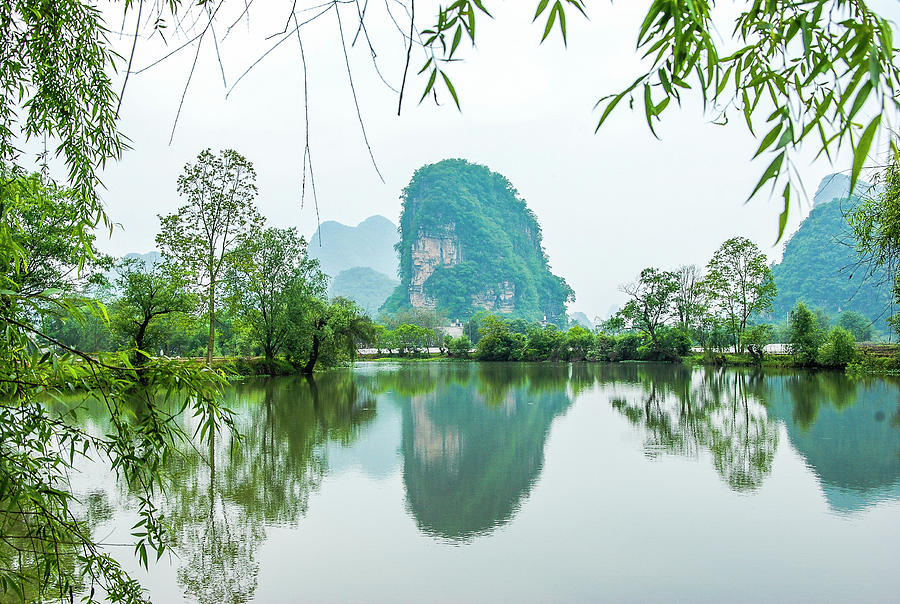 Karst rural scenery in spring #66 Photograph by Carl Ning
