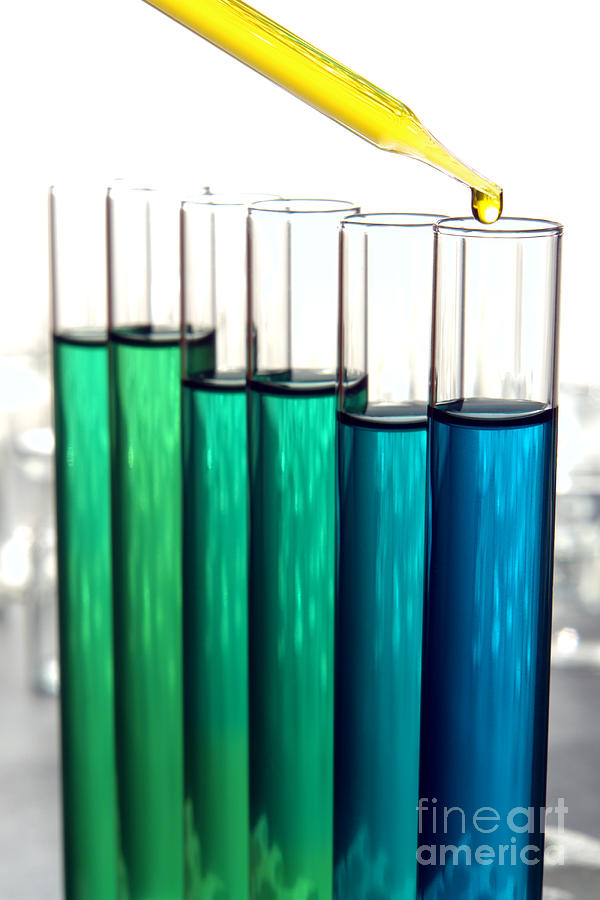 Test Tubes in Science Research Lab #66 Photograph by Olivier Le Queinec