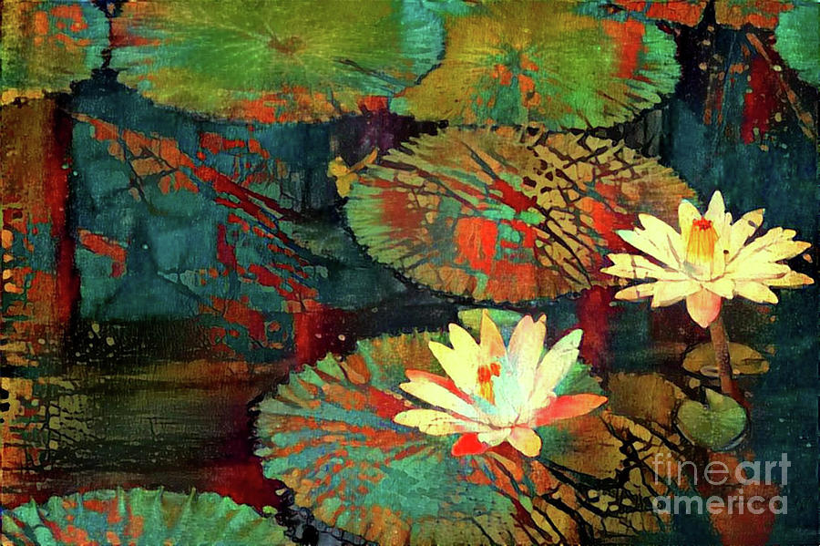 Jeweled Water Lilies #67 Digital Art by Amy Cicconi