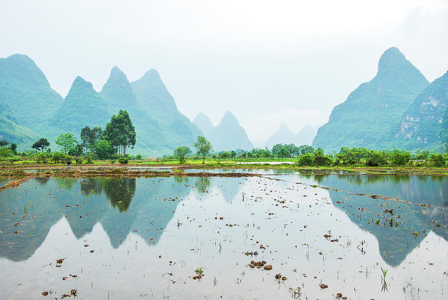 Karst rural scenery in spring #67 Photograph by Carl Ning