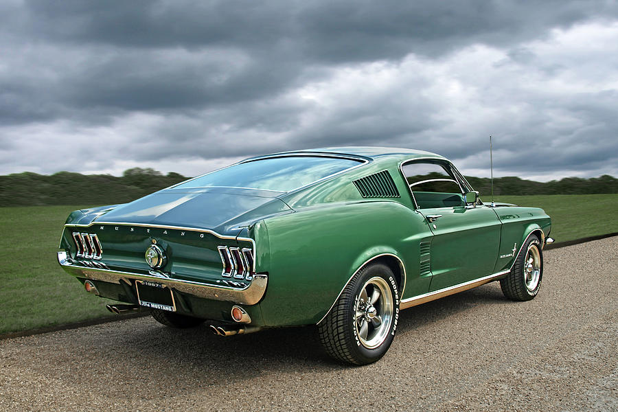 Classic Mustang Photograph - 67 Mustang Fastback by Gill Billington