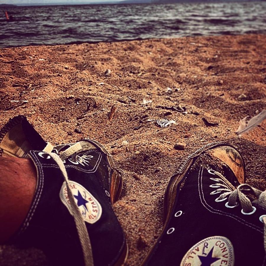 Beer Photograph - Converse At The Beach by Shawn Gordon
