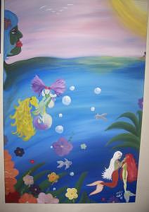 Mermaid Painting - Mother Earth #6724 by Hollie Leffel