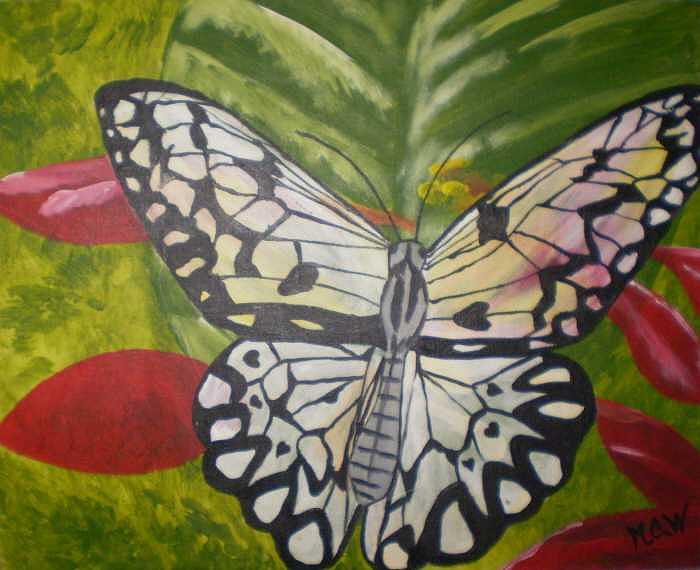 Butterflies Painting - Glory Days original by Christine Ward Butterflies Painting - Glory Days original by Christine Ward