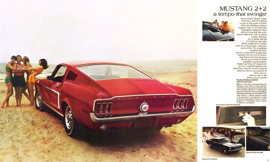 68 Ford Mustang Gt 2 plus 2 Photograph by Vintage Collectables