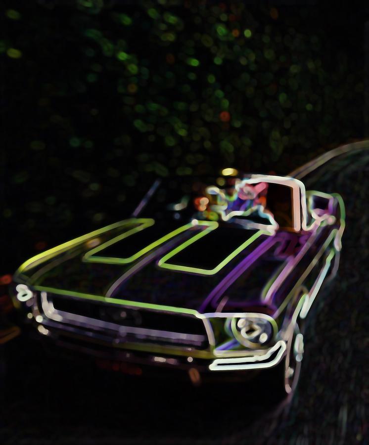 68 Ford Mustang  GT Painting by Vintage Collectables